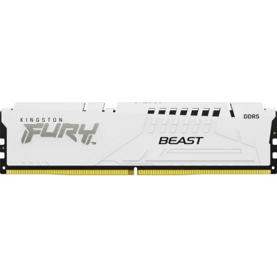 Оперативная память Kingston Fury Beast, DDR5, 32Gb (1x32Gb), 5600MHz, CL36, DIMM, с радиаторами, белый