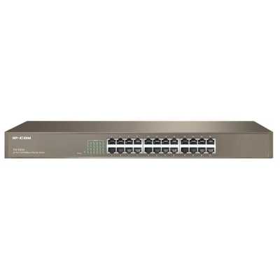 Коммутатор неуправляемый IP-COM F1024 24 порта, 24x100 Мбит/с, установка в стойку, металлический корпус