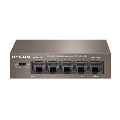 Коммутатор неуправляемый PoE IP-COM F1105P-4-63W 5*10/100Etherne, 802.3af/at, до 63Вт