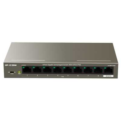 Коммутатор неуправляемый PoE IP-COM G1109P-8-102W 9 портов, 9x1 Гбит/с, PoE 8х92 Вт, настольный
