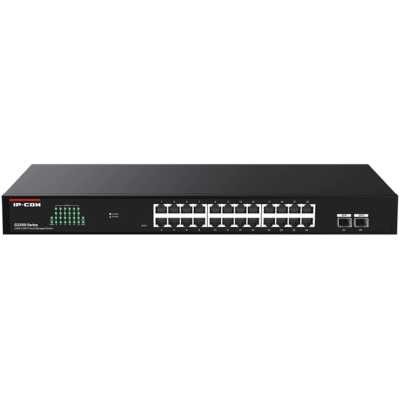 Коммутатор управляемый IP-COM G2226F, 24x1 Гбит/с, SFP 2x1 Гбит/с, черный