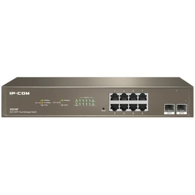 Коммутатор управляемый IP-COM G3310F, настенный, 1000 Мбит/сек, 8 port, SFPx2