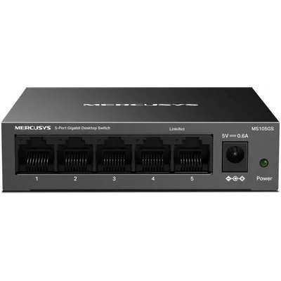 Коммутатор Mercusys MS105GS, 5×1 Гбит/с, неуправляемый