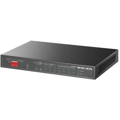 Kоммутатор 10-портовый гигабитный настольный Mercusys MS110GMP с 8 портами PoE+