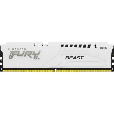Оперативная память Kingston Fury Beast, DDR5, 32Gb (1x32GB), 5600MHz, CL40, DIMM, радиатор, белый