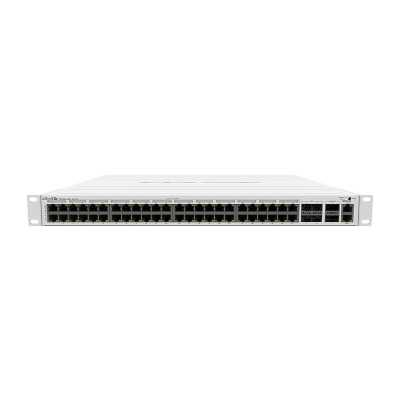 Коммутатор CRS354-48P-4S+2Q+RM Cloud Router Switch 354-48P-4S+2Q+RM with 48 x Gigabit RJ45 LAN (all PoE-out), 4 x 10G SFP+ cages, 2 x 40G QSFP+ cages, RouterOS L5, 1U rackmount enclosure, 750W PSU