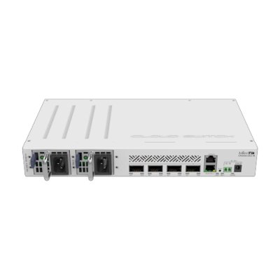 Коммутатор MikroTik CRS504-4XQ-IN, 1×100 Мбит/с + 4×100 Гбит/с QSFP28, управляемый