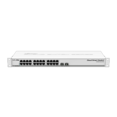 Коммутатор MikroTik CSS326-24G-2S+RM 24х Gigabit RJ45, 2х SFP+
