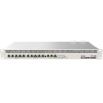 Маршрутизатор MikroTik RouterBOARD 1100Dx4 with Annapurna Alpine AL21400 Cortex A15 CPU (4-cores, 1.4GHz per core), 1Gb RAM, 13xGbit LAN, 60Gb M.2 drive, RouterOS L6, 1U rackmount case, Dual PSU