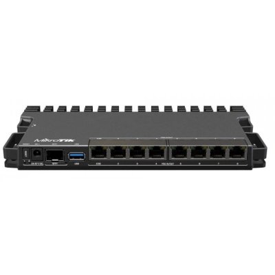Маршрутизатор MikroTik RB5009UPr+S+IN 10/100/1000 компл.:устройство/крепления/адаптер черный