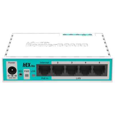 Роутер MikroTik hEX lite (RB750R2) 10/100BASE-TX белый