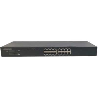 Коммутатор неуправляемый NEOMAX NMS-116P-1000-SR, 16 портов 1000 Mbps, металл Rack
