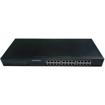 Коммутатор неуправляемый NEOMAX NMS-124P-100-SR, 24 порта 100 Mbps, металл Rack