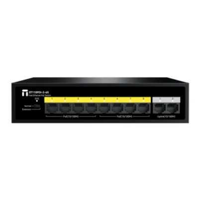 Коммутатор Netis ST110PDI-2-130 10x100Мбит/с 8PoE 130W неуправляемый