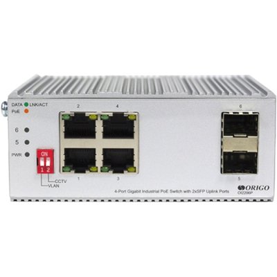 Коммутатор ORIGO OI2206P/120W/A1A, 4×1 Гбит/с PoE, 2×1 Гбит/с SFP, неуправляемый