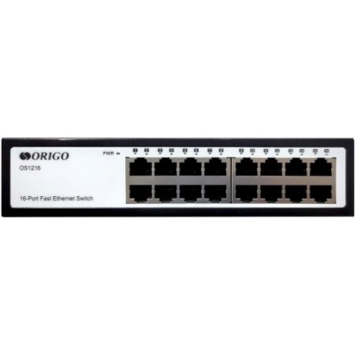 Коммутатор неуправляемый ORIGO OS1216/A1A 16x100Base-TX, корпус металл