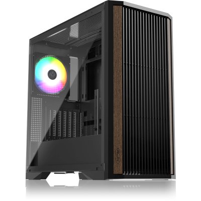 Корпус без блока питания/ Case Raijintek AGOS MAX, Midi-Tower, TG, 1x140mm ARGB, 2xUSB 3.0 + 1xUSB 2.0, E-ATX, ATX, mATX, mITX Black