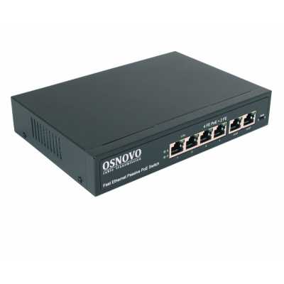 Коммутатор Osnovo SW-20600/A(80W) 6x100Mb 4PoE+ 80W неуправляемый