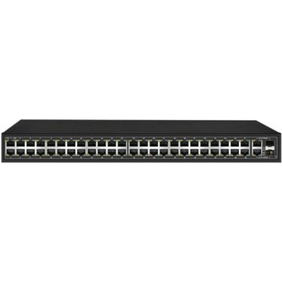 Коммутатор Osnovo SW-64822(700W) 48 портовый PoE коммутатор, 48*10/100 Base-T PoE, 2*GE Combo Uplink, PoE на порт до 30W, суммарная мощность PoE до 700W