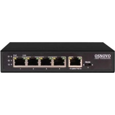 Коммутатор Osnovo SW-8050/D 5G 4PoE+ 90W неуправляемый