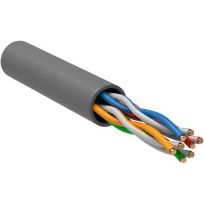 Кабель информационный ITK Generica BC1-C5E04-111-305-T-R-G кат.5E UTP 4 пары 24AWG PVC внутренний 305м серый