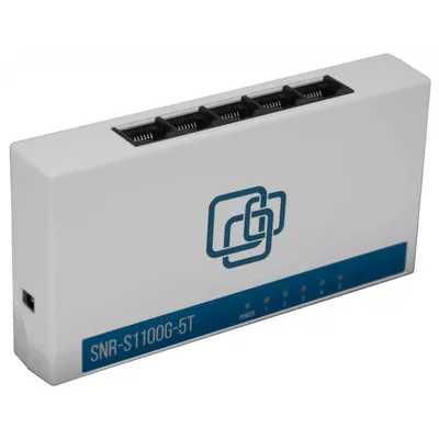 Коммутатор SNR SNR-S1100G-5T, 1Гбит/с, количество портов 5 шт, (L2)