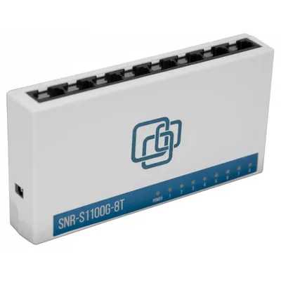 Коммутатор SNR SNR-S1100G-8T, 1Gbит/с, количество портов 8 шт, (L2)