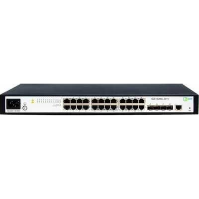 Коммутатор управляемый SNR уровня 2+, 24 порта 10/100/1000Base-T, 4 порта 1/10G SFP+