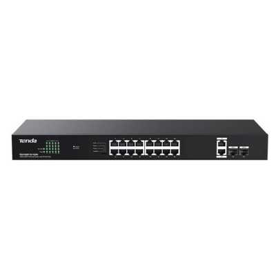 Коммутатор неуправляемый PoE Tenda TEG1120P-16-150W 18 портов, 18x1 Гбит/с, PoE 16х30 Вт (до 150Вт), SFP 2x1 Гбит/с