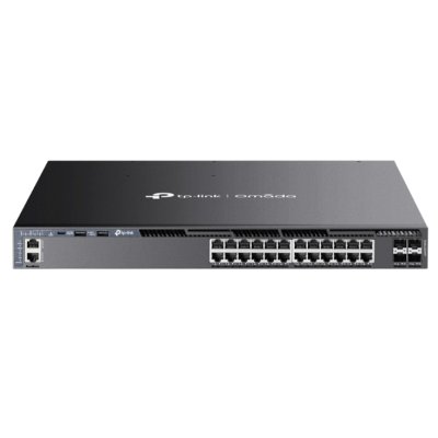 Коммутатор TP-Link SG6428XHP, 24×1 Гбит/с PoE+ + 4×10 Гбит/с SFP+, управляемый