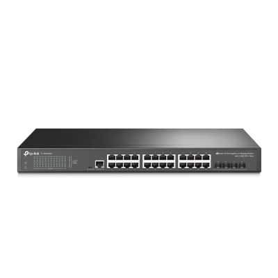 Коммутатор TP-Link JetStream 24-port Pure-Gigabit L2+ Managed Switch, 24 10/100/1000Mbps RJ45, 4*10G SFP+ Slots