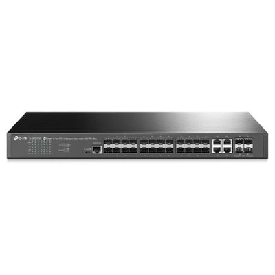Коммутатор TP-Link JetStream 24-портовый управляемый SFP уровня 2+, 20 гигабитных SFP-портов и 4 гигабитных комбинированных порта SFP/RJ45