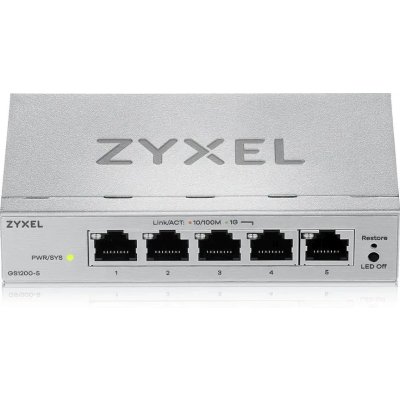 Коммутатор ZYXEL Web-managed Gigabit Switch Zyxel GS1200-5v3, 5xRJ-45: 1G, desktop, fanless