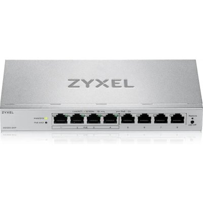 Коммутатор ZYXEL Web-managed Gigabit PoE Switch Zyxel GS1200-8HPv3, 8xRJ-45: 1G (4xPoE+), 68W PoE budget, desktop, fanless