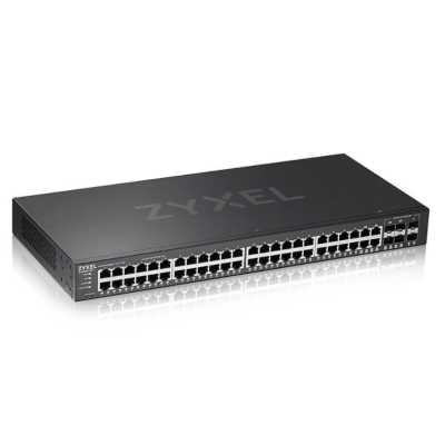 Коммутатор гибридный L2 Zyxel NebulaFlex Pro GS2210-50, rack 19", 44xGE, 4 комбо-порта (SFP/RJ-45), 2xSFP, автономное/облачное управление