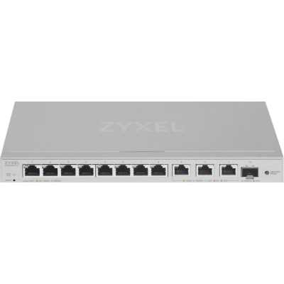 Коммутатор мультигигабитный Smart L2 коммутатор Zyxel XGS1250-12, 8xGE, 3x1/2,5/5/10G, 1xSFP+, кнопка LED ECO Mode, настольный