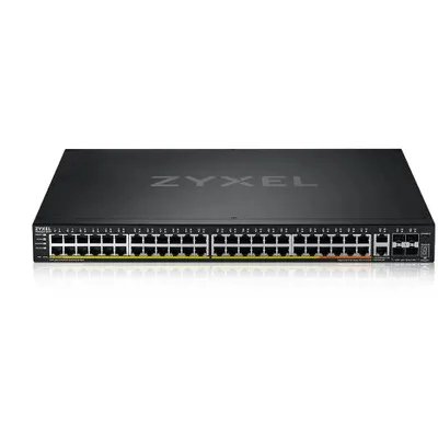 Коммутатор L3 Access Zyxel NebulaFlex Pro XGS2220-54FP, rack 19", 48xRJ-45: 1G PoE+ (8 из них PoE++), 2xRJ-45: 1/2.5/5/10G PoE++, 4xSFP+, бюджет PoE 960 Вт