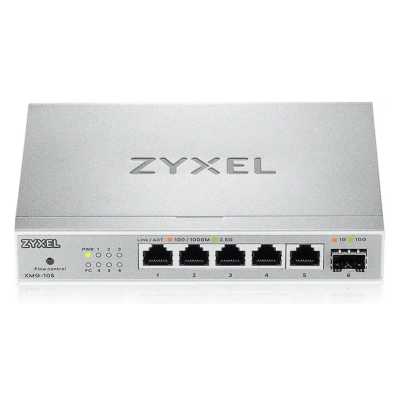 Коммутатор мультигигабитный Zyxel XMG-105, 5xRJ-45: 1/2.5G, 1xSFP+, настольный, бесшумный