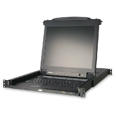 Коммутаторы консоли ATEN SINGLE RAIL 16P PS/2-USB LCDKVMP 17INCH (CL5716MR).