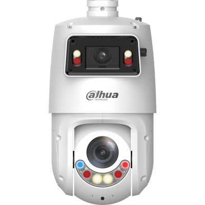 Монитор DAHUA DH-SDT4E225-4F-GB-A-PV1-0280-S2 — Уличная купольная PTZ IP-видеокамера 1/2.8" 4Мп CMOS ИК 30м, Led 30м (панорамный модуль) 1/2.8" 2Мп CMOS ИК 100м, Led 50м, WDR 120дБ (PTZ-модуль) Видеоаналитика:
