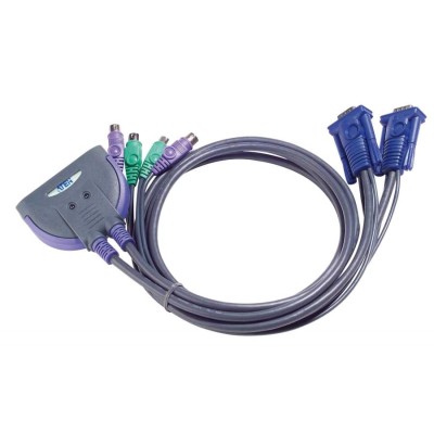 Переключатель электронный ATEN 2 PORT KVM SWITCH FOR PS2 W/0.9m