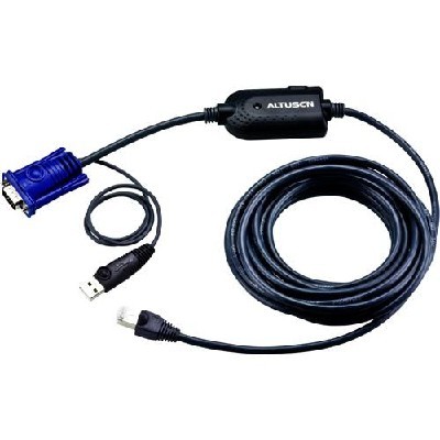 Модуль удлинителя, SVGA+KBD+MOUSE USB, 4.5 метр., для подкл. комп. к перекл. KH15xxA/KH15xxAi/KL15xxA/KH25xxA, макс.разреш. 1600х1200, RJ45+HD-DB15+USB A-тип, Female+2xMale, без Б.П., (DDC2B) USB CPU Module/cat 5 cable for KH2516A