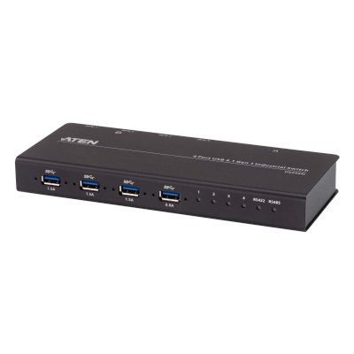 Коммутатор ATEN US3344i-AT 4-портовый USB 3.2 Gen1 промышленный коммутатор для совместного использования 4-х периферийных устройств