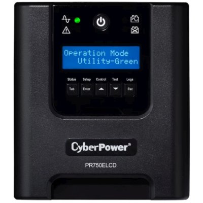 Источник бесперебойного питания CyberPower PR750ELCD 750 ВА/675 Вт/USB/RJ-11/RJ-45/6 x IEC 320 C13 (компьютерная)