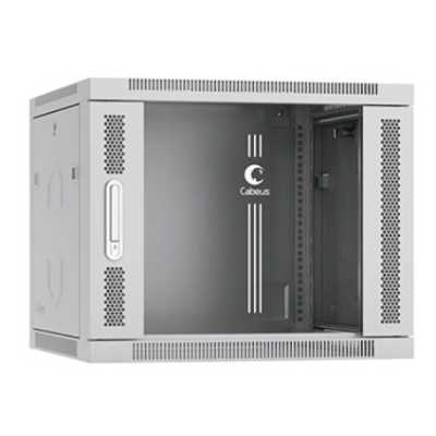 Шкаф телекоммуникационный настенный Cabeus SH-05F-9U60/60 19" 9U 600x600x501 мм (ШхГхВ) дверь стекло