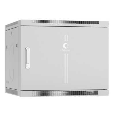Шкаф телекоммуникационный настенный Cabeus SH-05F, 19", 9U, 501х600х600 мм (ВхШхГ), дверь: металл, сварной, серый