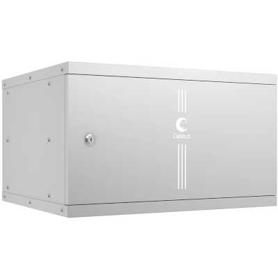 Шкаф телекоммуникационный настенный Cabeus Light, 19", 6U, 320х550х450 мм (ВхШхГ), дверь: металл, разборный, серый