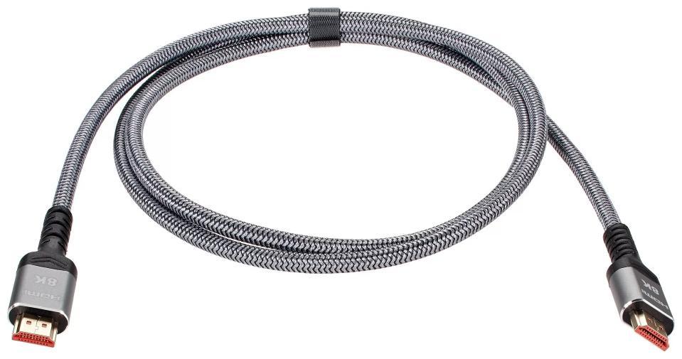 Кабель HDMI 19M/M,ver. 2.1 8KX60Hz (Econom) оплетка 1.5m iOpen ACG859A-1.5