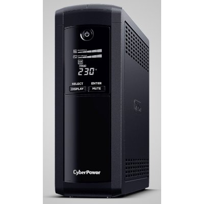 Источник бесперебойного питания CyberPower VP1600ELCD/1600 ВА/960 Вт/USB/RS-232/RJ-11/RJ-45/5 х CEE 7 (евророзетка)