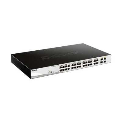 Коммутатор D-LINK DGS-1210-28MP/F3A Настраиваемый L2 коммутатор с 24 портами 10/100/1000Base-T и 4 к
